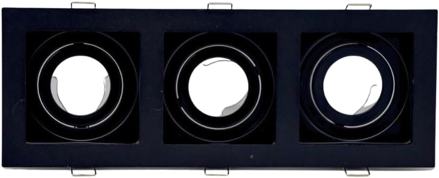 SPOT EMPOTRABLE DIRIGIBLE ADE-112 TRIPLE NEGRO BASE GU10