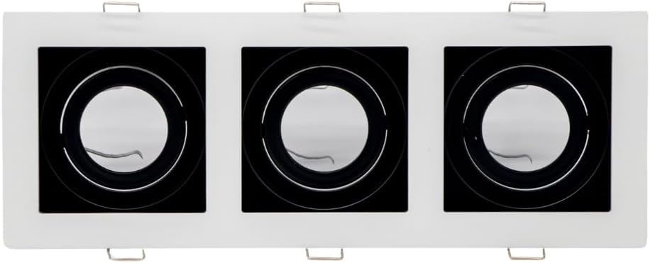 SPOT EMPOTRABLE DIRIGIBLE ADE-111 TRIPLE BLANCO BASE GU10