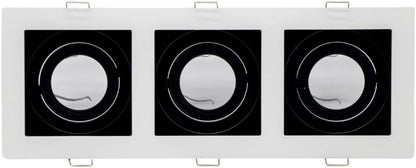 SPOT EMPOTRABLE DIRIGIBLE ADE-111 TRIPLE BLANCO BASE GU10