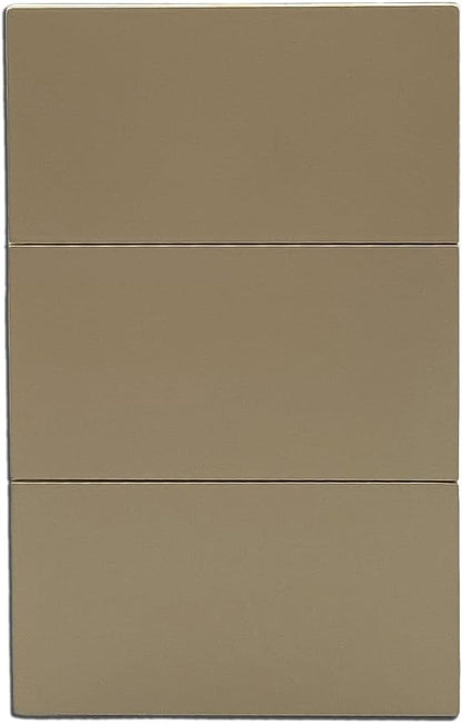 PLACA LUXURY APL-503 ARTLITE 3 APAGADORES SENCILLOS, POLICARBONATO 15A 3 VIAS