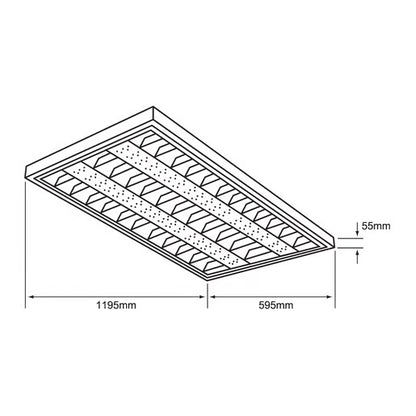 LAMPARA SOBREPONER LED BLANCO 48W 48LTLLED3282V65BL 60X120 BLANCO