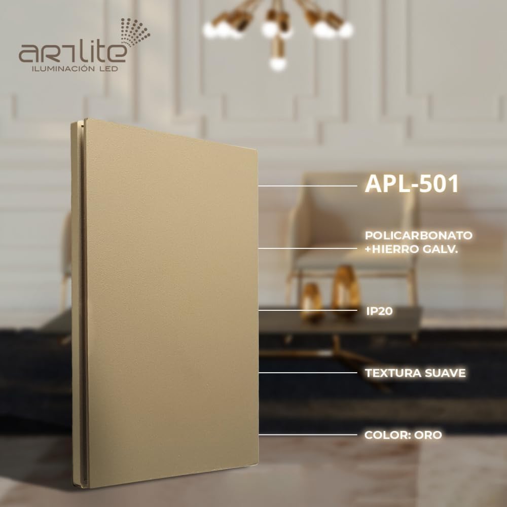 PLACA LUXURY APL-501 ARTLITE 1 APAGADOR SENCILLO, POLICARBONATO 15A 3 VIAS