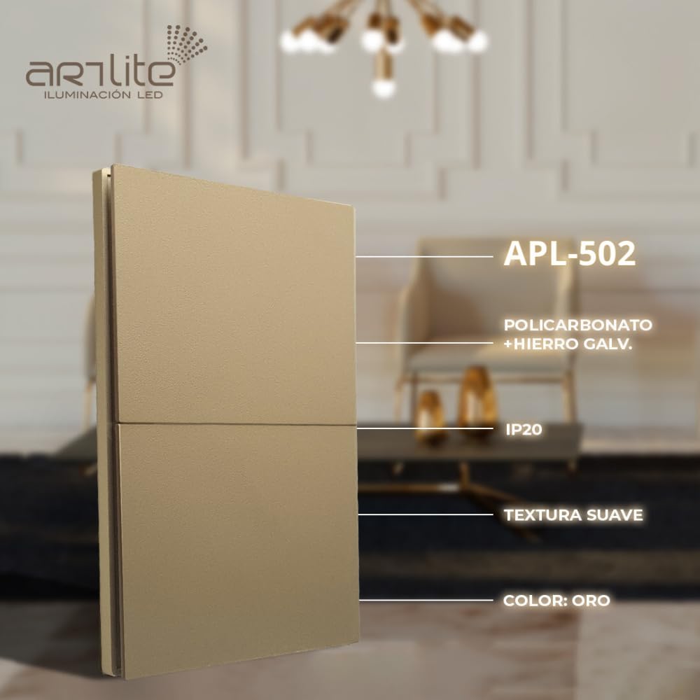 PLACA LUXURY APL-502 ARTLITE 2 APAGADORES SENCILLOS, POLICARBONATO 15A 3 VIAS