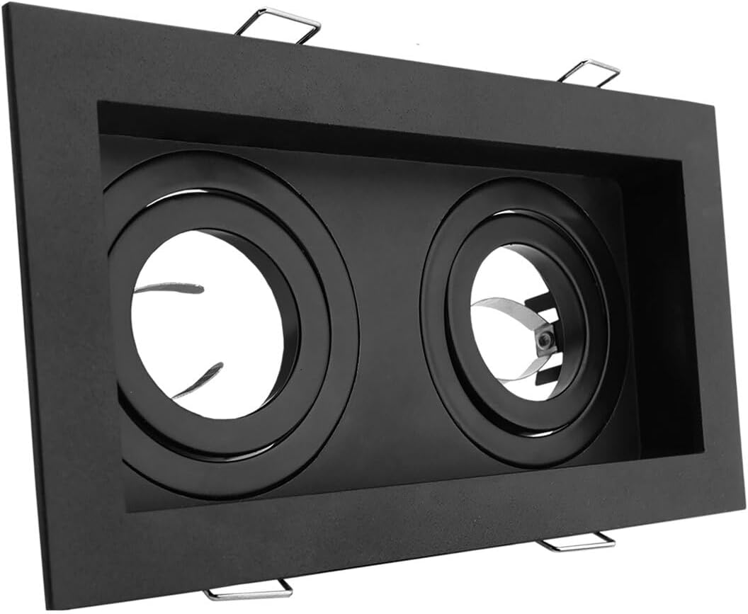 SPOT EMPOTRABLE DIRIGIBLE ADE-110 DOBLE NEGRO BASE GU10