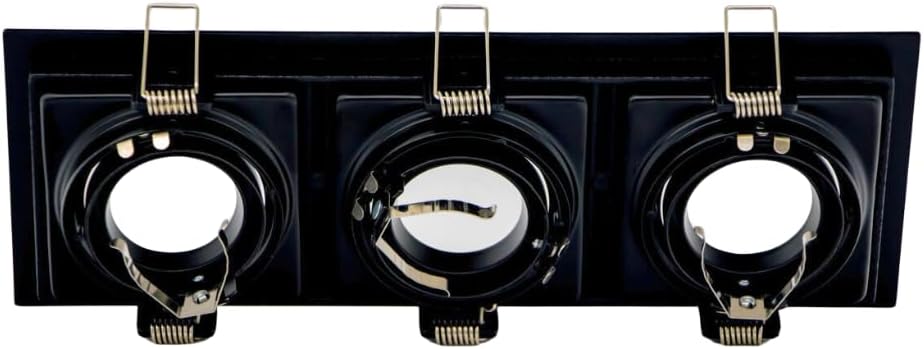 SPOT EMPOTRABLE DIRIGIBLE ADE-112 TRIPLE NEGRO BASE GU10