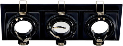 SPOT EMPOTRABLE DIRIGIBLE ADE-112 TRIPLE NEGRO BASE GU10