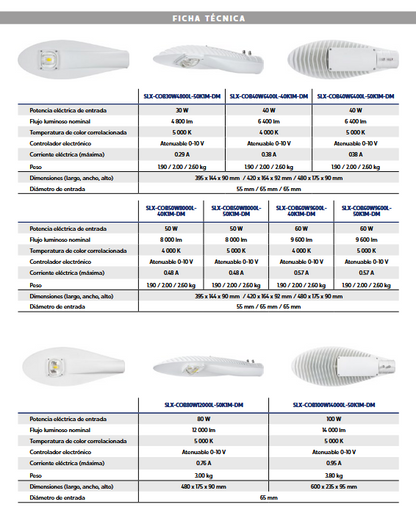 LUMINARIA VIAL LED SUPRA SLX-COB-180W