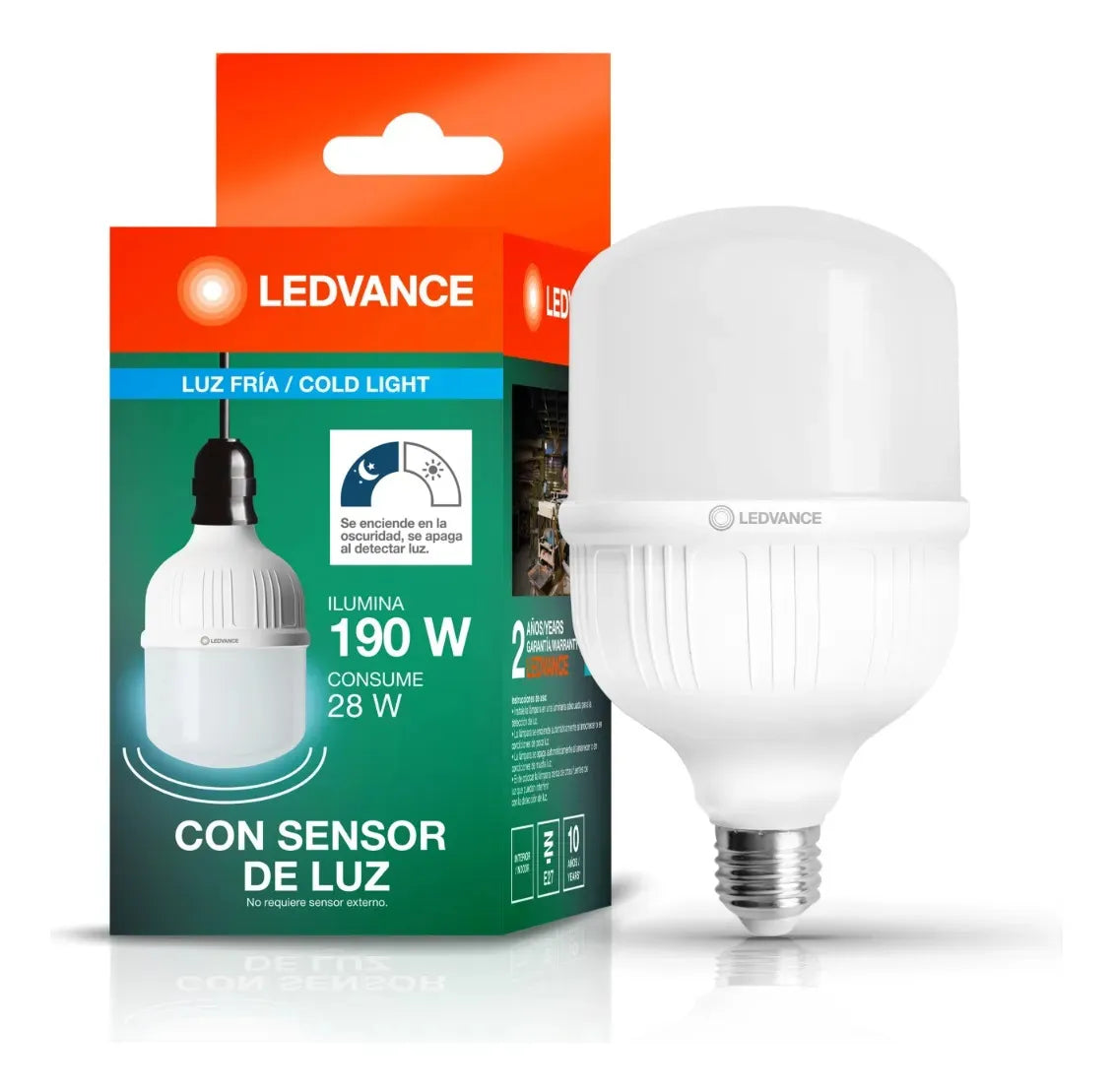 FOCO LED LEDVANCE SENSOR LUZ 28W E27 LUZ FRIA