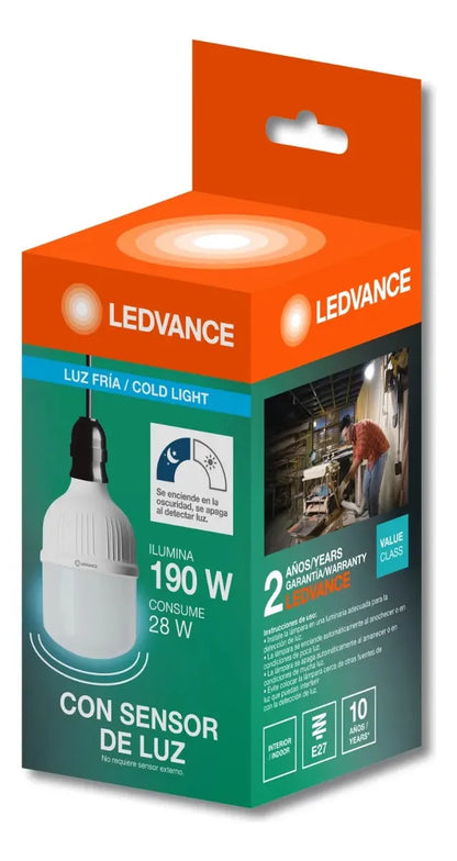 FOCO LED LEDVANCE SENSOR LUZ 28W E27 LUZ FRIA