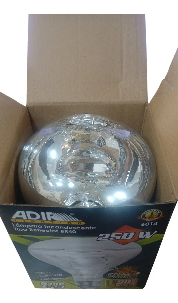 FOCO LAMPARA EMITE CALOR INCANDESCENTE BR40 250W INFRARROJA 6014 ADIR