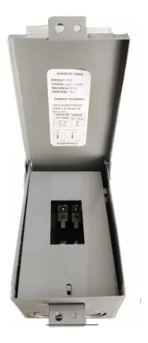 CENTRO DE CARGA 2 CIRCUITOS 70 AMP PARA INTERPERIE ARAL GRIS OSCURO
