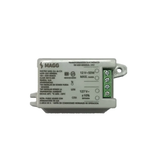 TRANSFORMADOR ELECTRONICO USO GENERAL 127V A 12V 50W B0174-200