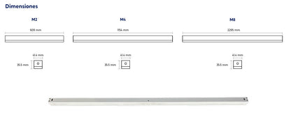 LUMINARIA SUPRALUX LIN-M8-L11-850MV-DADO-CA 5000K 120-277V