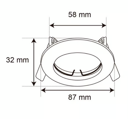 SPOT EMPOTRADO TECNOLITE YD-220/N ALEZIO 100-240V 3W-6W