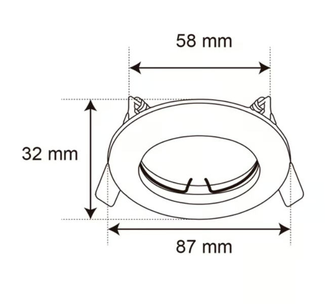 SPOT EMPOTRADO TECNOLITE YD-220/B ALEZIO 100-240V 3W-6W