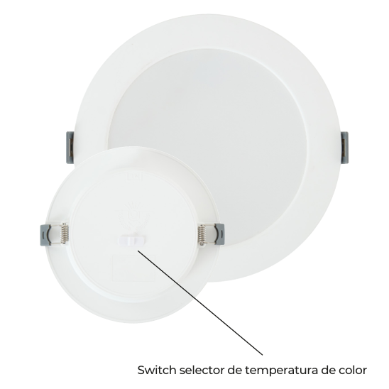 PANEL CIRCULAR TIPO SPOT LED 12W SWITCHABLE PARA PLAFON 100-265V