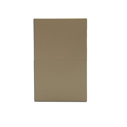 PLACA LUXURY APL-502 ARTLITE 2 APAGADORES SENCILLOS, POLICARBONATO 15A 3 VIAS